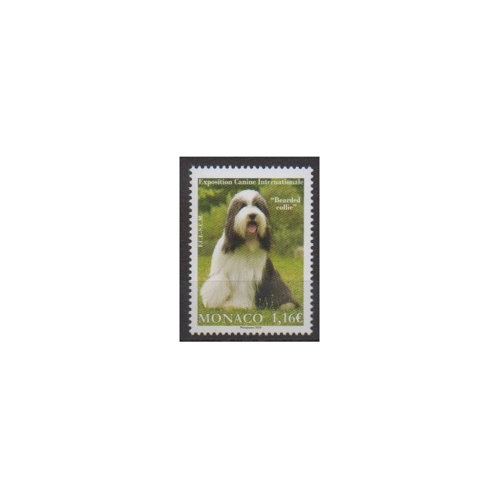 Acheter ce timbre de Monaco de l'année 2023 (Bearded Collie).