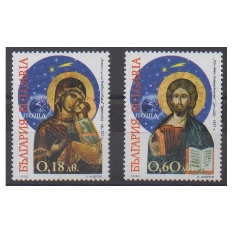 Bulgarie - 1999 - No 3853/3854 - Noël - Peinture