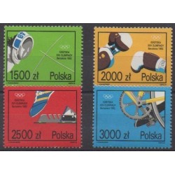 Pologne - 1992 - No 3193/3196 - Jeux Olympiques d'été