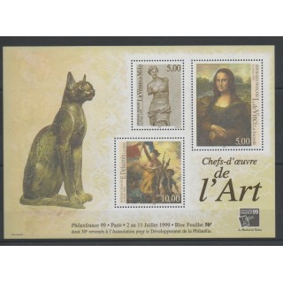 Timbres - France - Blocs et feuillets - 1999 - No BF 23 - Peinture