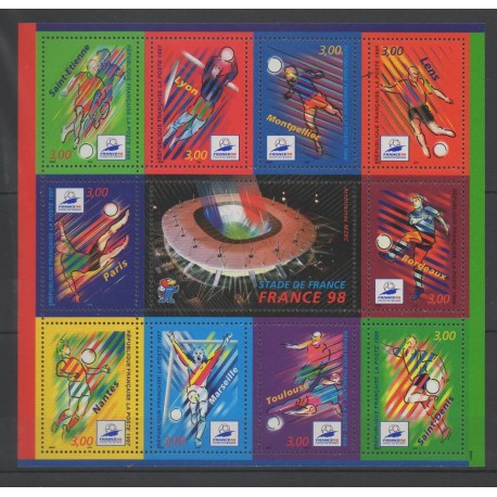 France - Blocks and sheets - 1998 - Nb BF 19 - Soccer World Cup