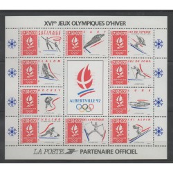 France - Blocs et feuillets - 1992 - No BF 14 - Jeux olympiques d'hiver