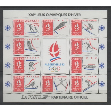 France - Blocks and sheets - 1992 - Nb BF 14 - Winter Olympics