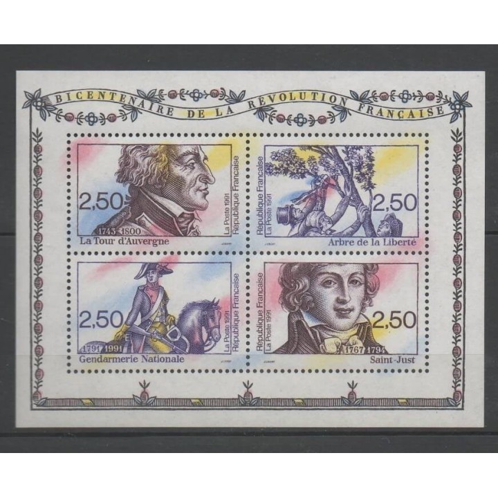 Timbres - France - Blocs et feuillets - 1991 - No BF 13 - Histoire