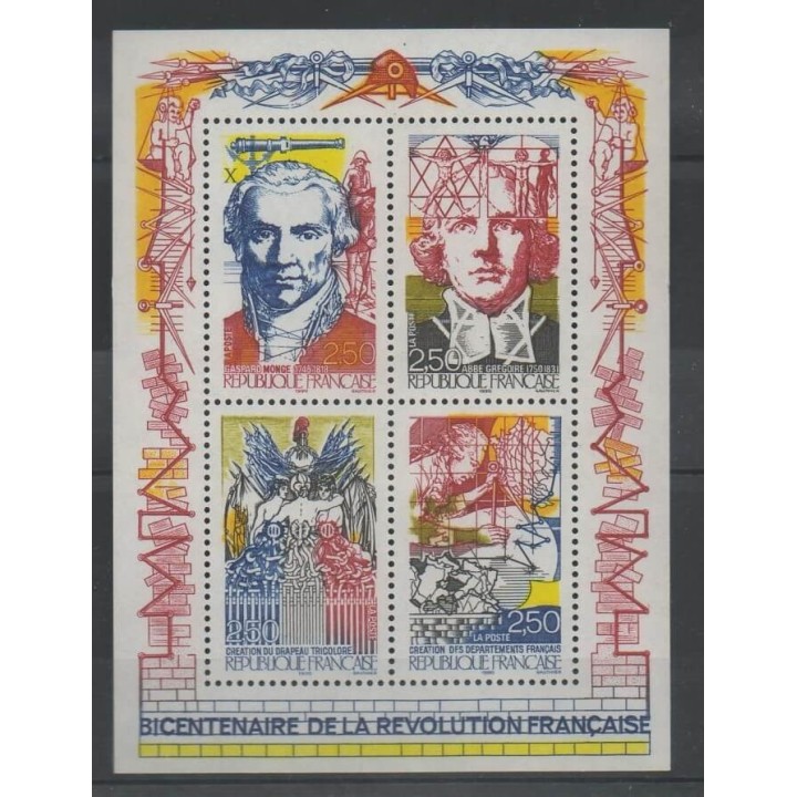 Timbres - France - Blocs et feuillets - 1990 - No BF 12 - Histoire