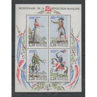 Timbres - France - Blocs et feuillets - 1989 - No BF 10 - Histoire