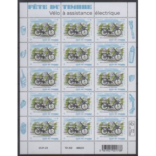Buy this souvenir sheet  of France of the year 2023 (Nb F90 - Vélo électrique).
