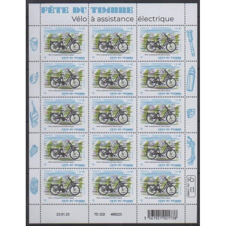 Acheter ce feuillet de France de l'année 2023 (No F90 - Vélo électrique).