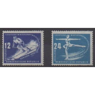 Buy this set of stamps of East Germany (GDR) of the year 1950 (Nb 3/4).