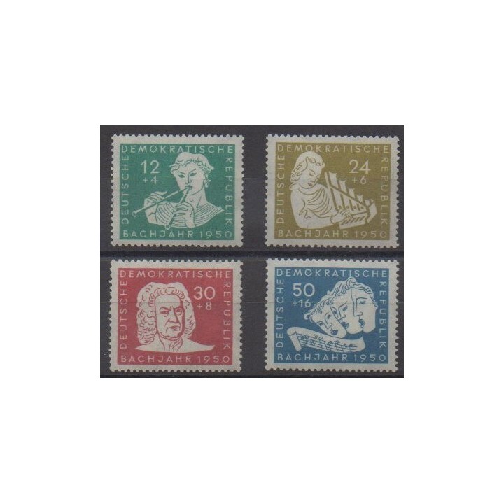 Acheter cette série de timbres d'Allemagne orientale (RDA) de l'année 1950 (No 10/13).