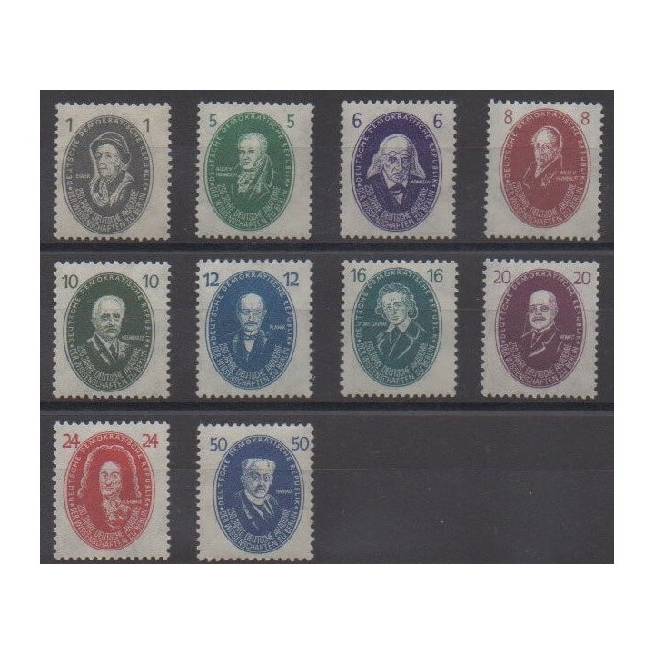 Buy this set of stamps of East Germany (GDR) of the year 1950 (Nb 15/24).