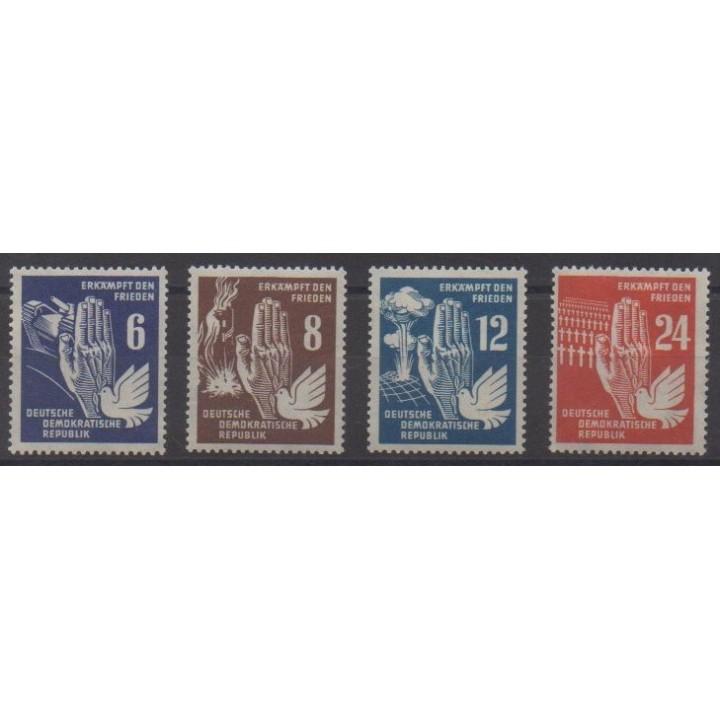 Buy this set of stamps of East Germany (GDR) of the year 1950 (Nb 28/31).