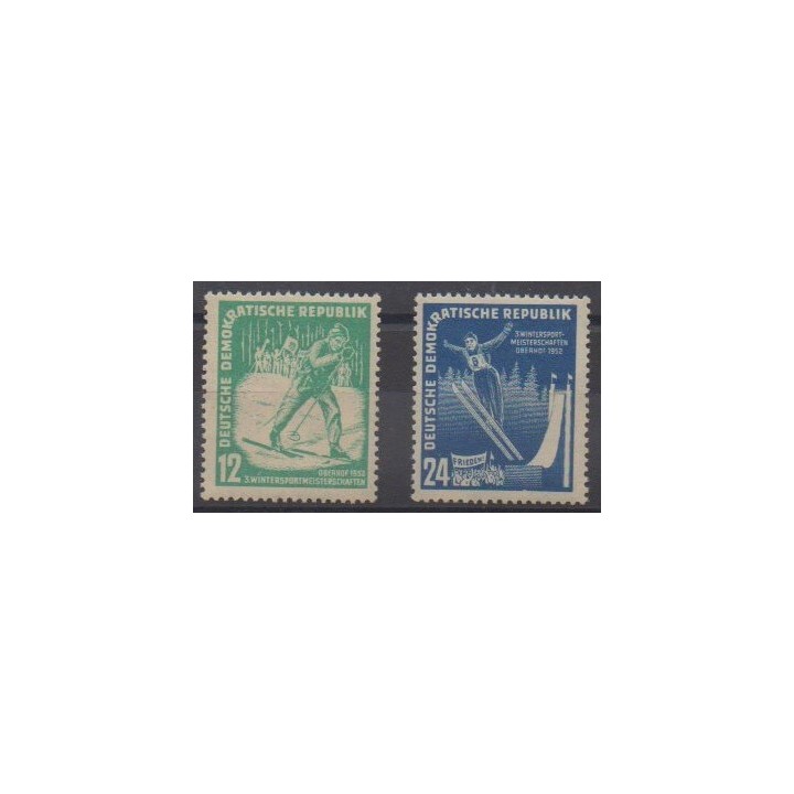 Buy this set of stamps of East Germany (GDR) of the year 1952 (Nb 50/51).