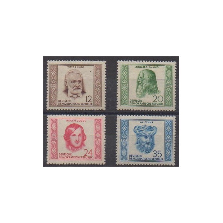 Acheter cette série de timbres d'Allemagne orientale (RDA) de l'année 1952 (No 63/66).