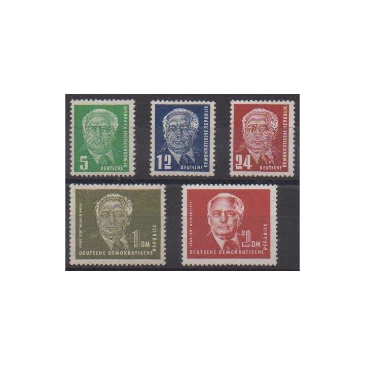 Buy this set of stamps of East Germany (GDR) of the year 1952 (Nb 69/72A).