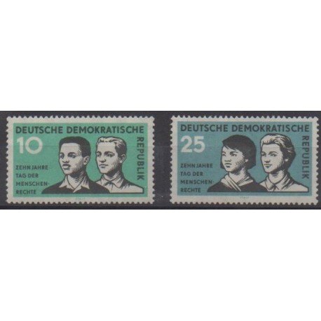 East Germany (GDR) - 1958 - Nb 384/385 - Human Rights