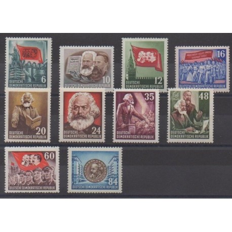 Allemagne orientale (RDA) - 1953 - No 80/89 - Célébrités