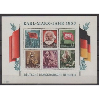 Buy this souvenir sheet  of East Germany (GDR) of the year 1953 (Nb BF2).