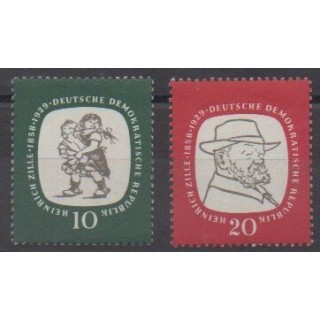 Buy this set of stamps of East Germany (GDR) of the year 1958 (Nb 340/341).