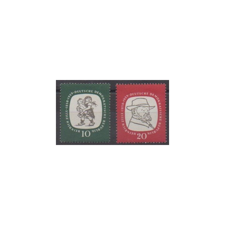 Buy this set of stamps of East Germany (GDR) of the year 1958 (Nb 340/341).