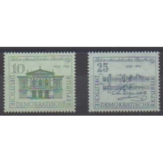 Buy this set of stamps of East Germany (GDR) of the year 1959 (Nb 391/392).