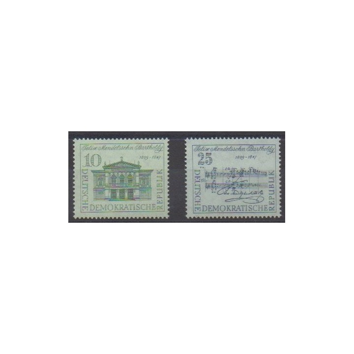 Buy this set of stamps of East Germany (GDR) of the year 1959 (Nb 391/392).