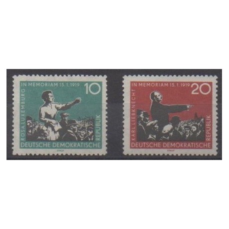 Allemagne orientale (RDA) - 1959 - No 389/390 - Célébrités