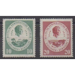 Acheter cette série de timbres d'Allemagne orientale (RDA) de l'année 1959 (No 399/400).