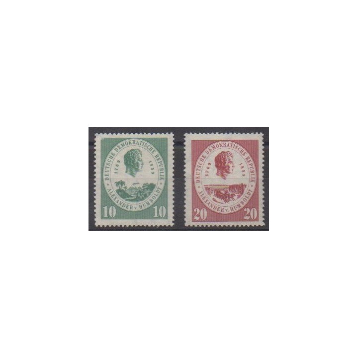 Buy this set of stamps of East Germany (GDR) of the year 1959 (Nb 399/400).