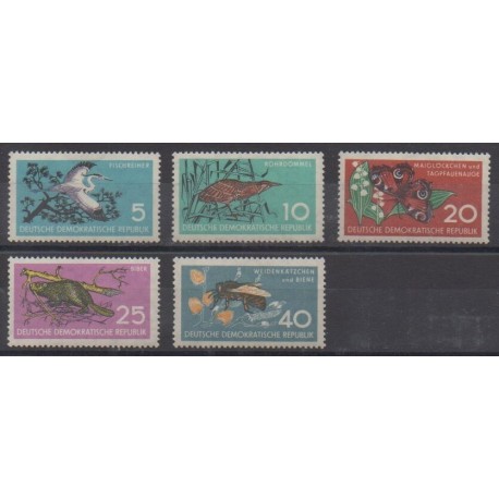 Allemagne orientale (RDA) - 1959 - No 403/407 - Animaux