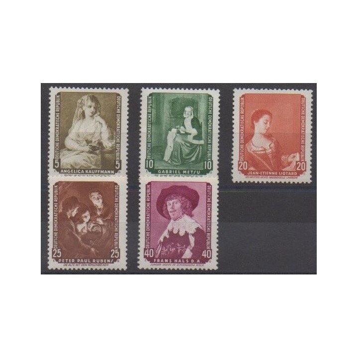 Acheter cette série de timbres d'Allemagne orientale (RDA) de l'année 1959 (No 408/412).