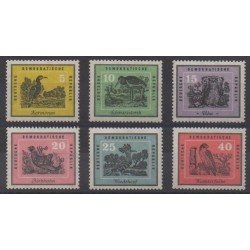 Allemagne orientale (RDA) - 1959 - No 413/418 - Oiseaux