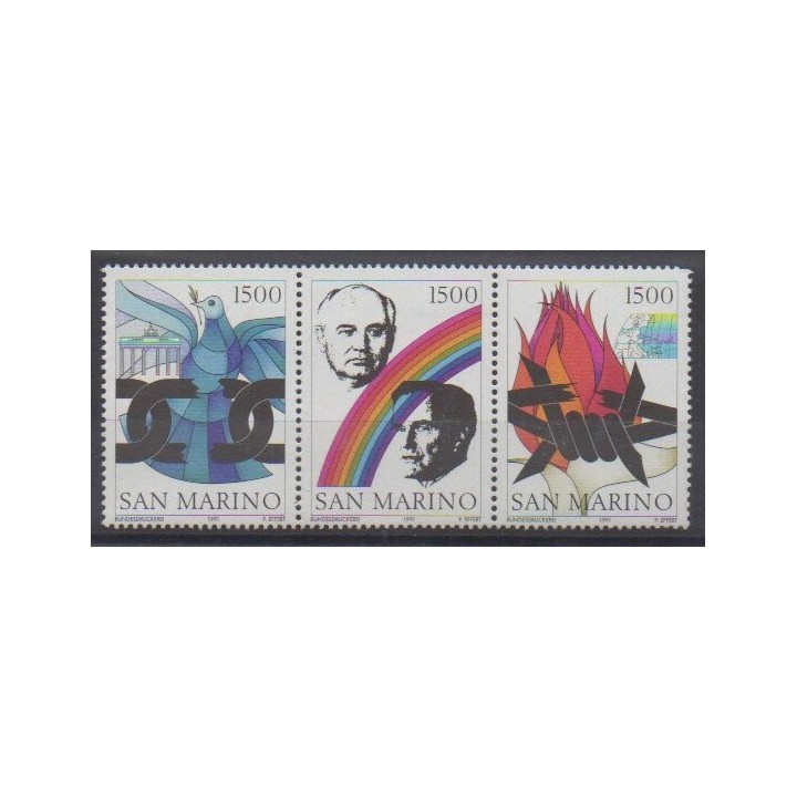 Buy this set of stamps of San Marino of the year 1991 (Nb 1279/1281).