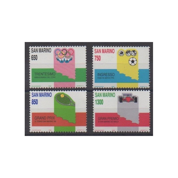 Buy this set of stamps of San Marino of the year 1989 (Nb 1206/1209).