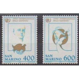 Buy this set of stamps of San Marino of the year 1985 (Nb 1115/1116).
