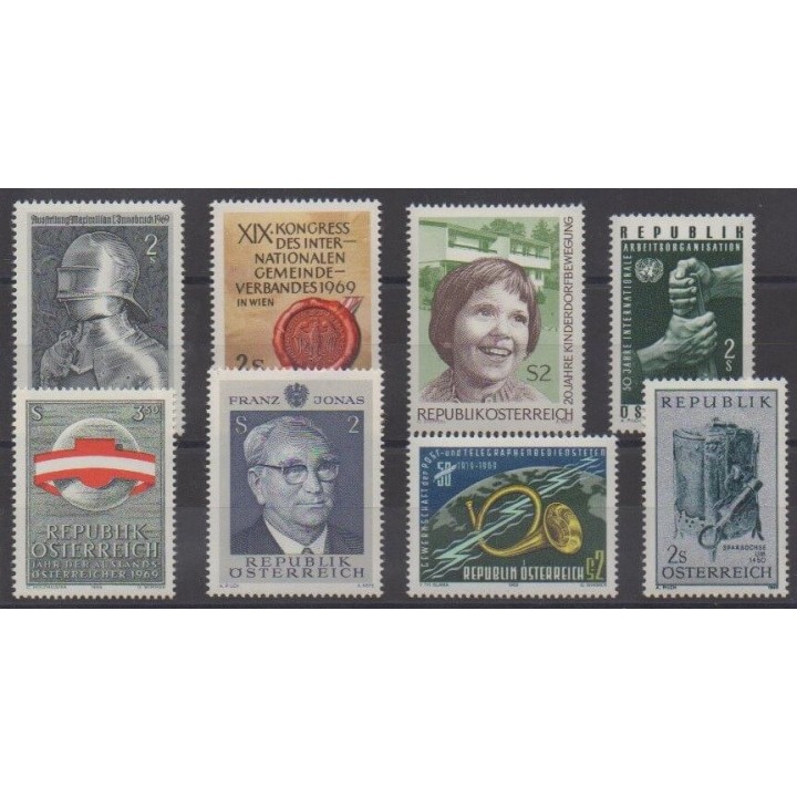 Buy this set of stamps of Austria of the year 1969 (Nb 1132/1139).