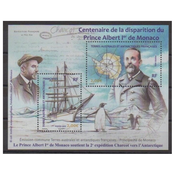 Acheter cette série de timbres des Terres Australes et Antarctiques Françaises de l'année 2022 (No 1022/1023).