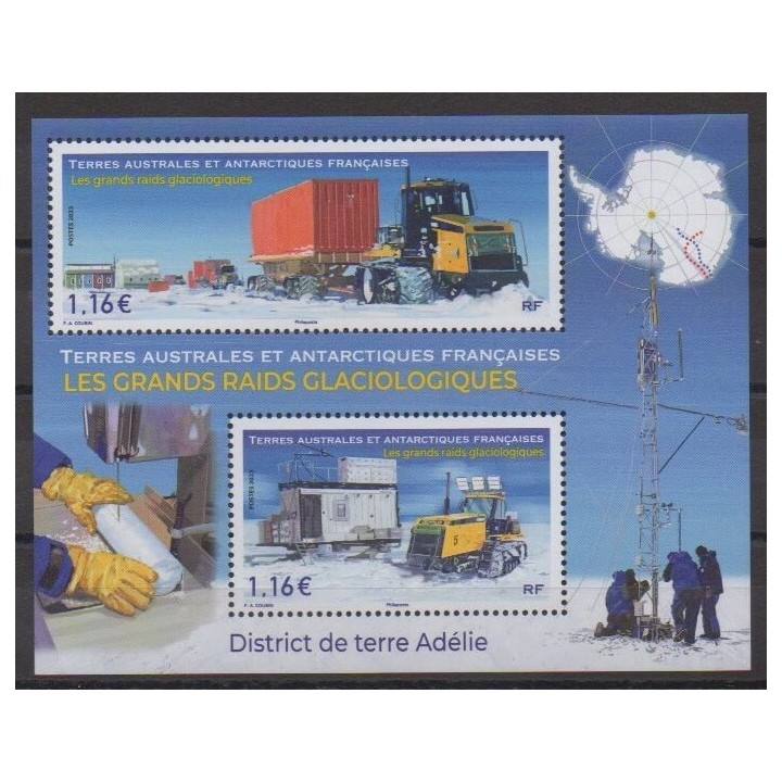 Acheter cette série de timbres des Terres Australes et Antarctiques Françaises de l'année 2023 (No 1036/1037).