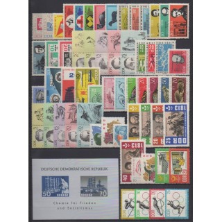 Acheter les timbres et le bloc-feuillet d'Allemagne orientale (RDA) de l'année 1963 (No 646/706 - BF13).
