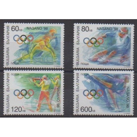 Bulgarie - 1997 - No 3748/3751 - Jeux olympiques d'hiver