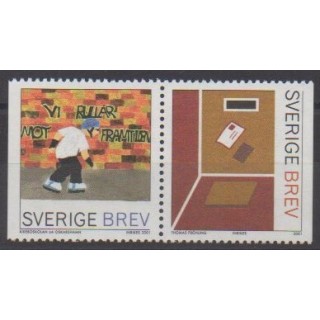 Buy this set of stamps of Sweden of the year 2001 (Nb 2238/2239).