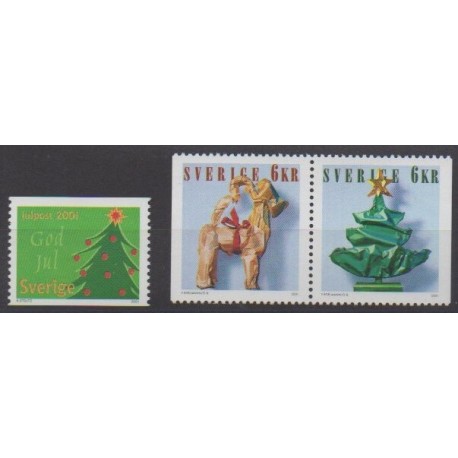 Suède - 2001 - No 2240 - 2246/2247 - Noël