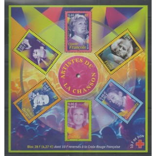 Timbres - France - Blocs et feuillets - 2001 - No BF 37 - Musique