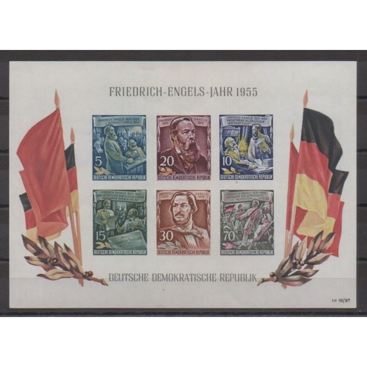 Acheter ce bloc-feuillet d'Allemagne orientale (RDA) de l'année 1955 (No BF7).