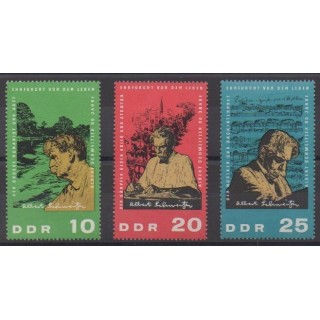 Acheter cette série de timbres d'Allemagne orientale (RDA) de l'année 1965 (No 783/785).