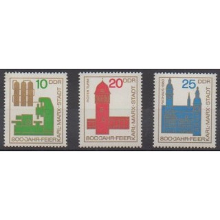 Acheter cette série de timbres d'Allemagne orientale (RDA) de l'année 1965 (No 819/821).