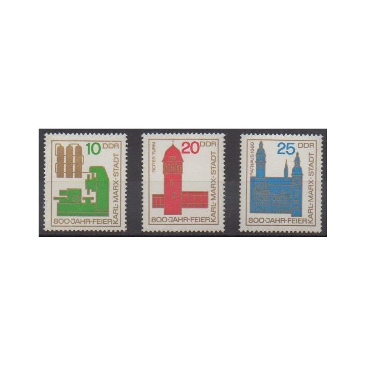 Buy this set of stamps of East Germany (GDR) of the year 1965 (Nb 819/821).