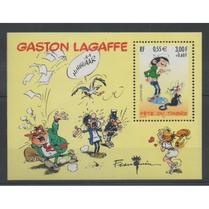 Timbres - France - Blocs et feuillets - 2001 - No BF 34 - Dessins Animés - BD