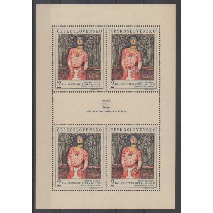 Acheter ce bloc-feuillet de Tchécoslovaquie de l'année 1968 (No BF du n°1645).