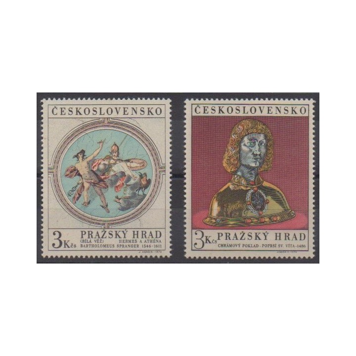 Acheter cette série de timbres de Tchécoslovaquie de l'année 1970 (No 1787/1788).